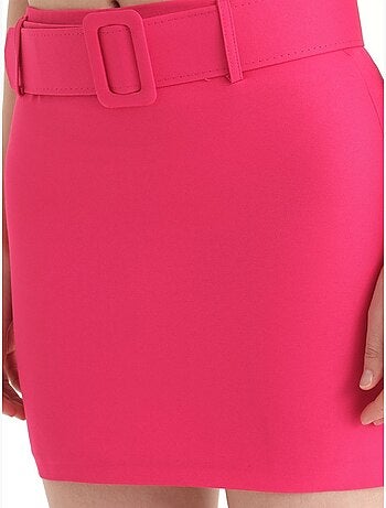 Mini-jupe taille haute avec détail ceinture