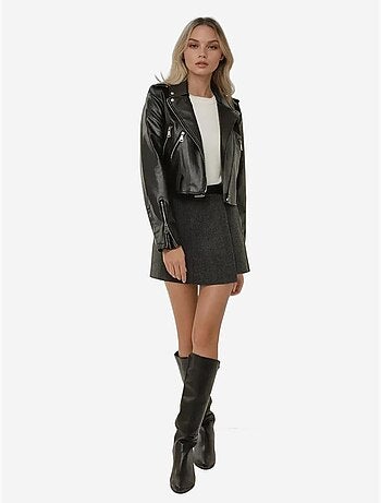Mini-jupe taille haute