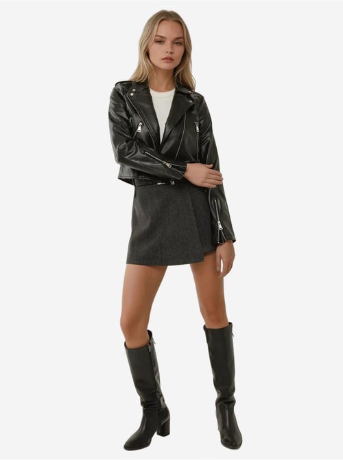Mini-jupe taille haute - Kiabi