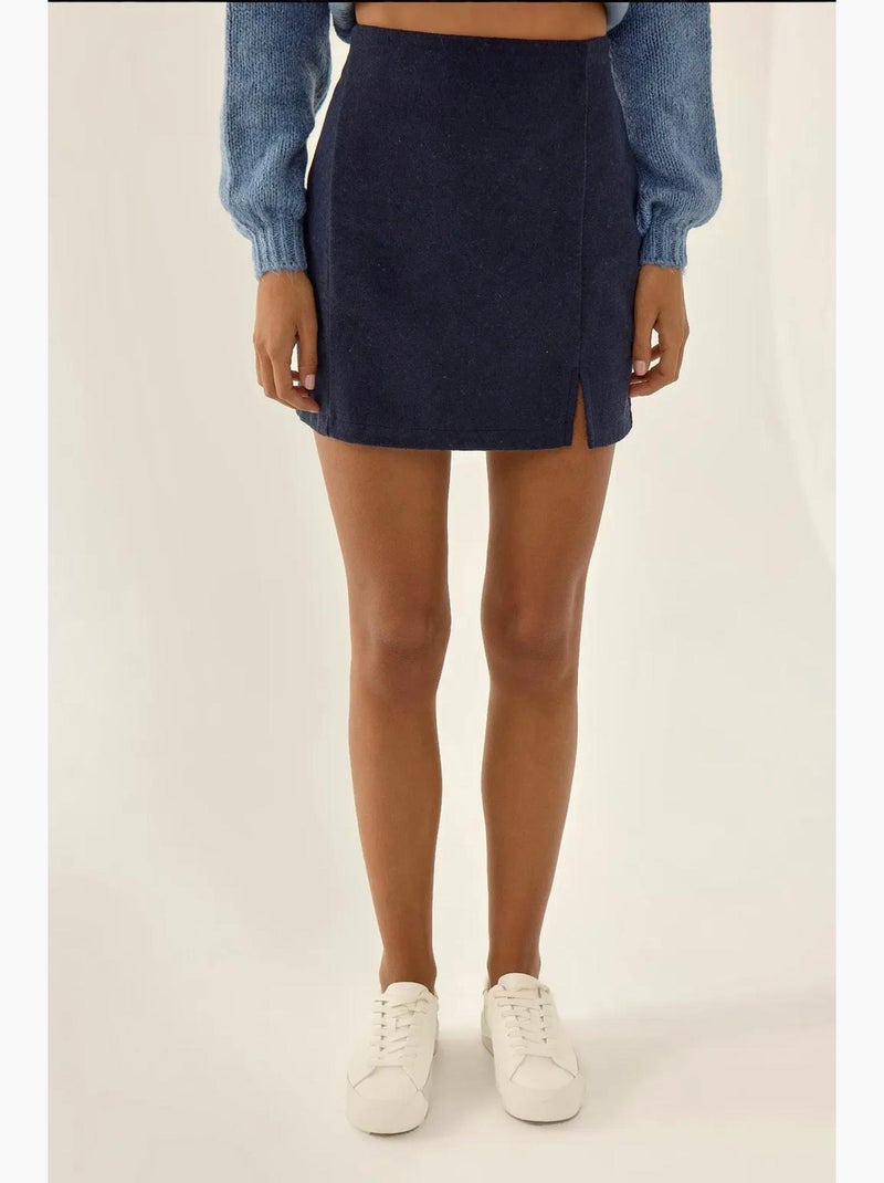 Mini-jupe taille haute hiccup Bleu - Kiabi