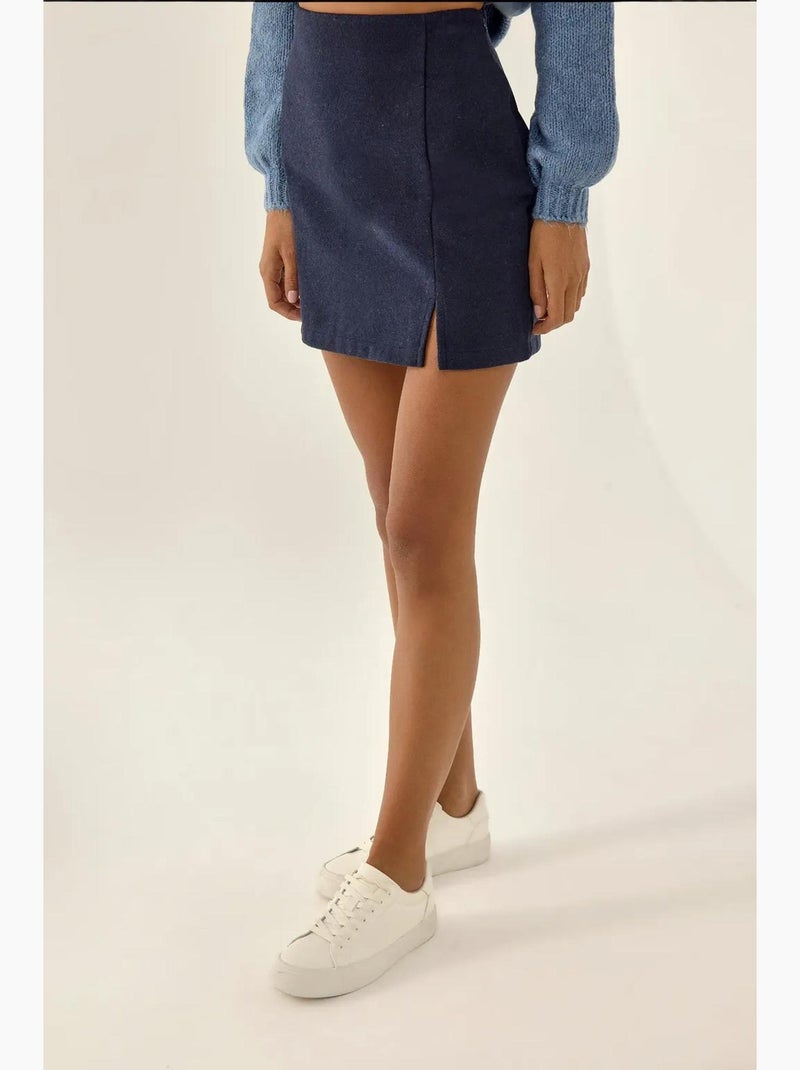 Mini-jupe taille haute hiccup Bleu - Kiabi