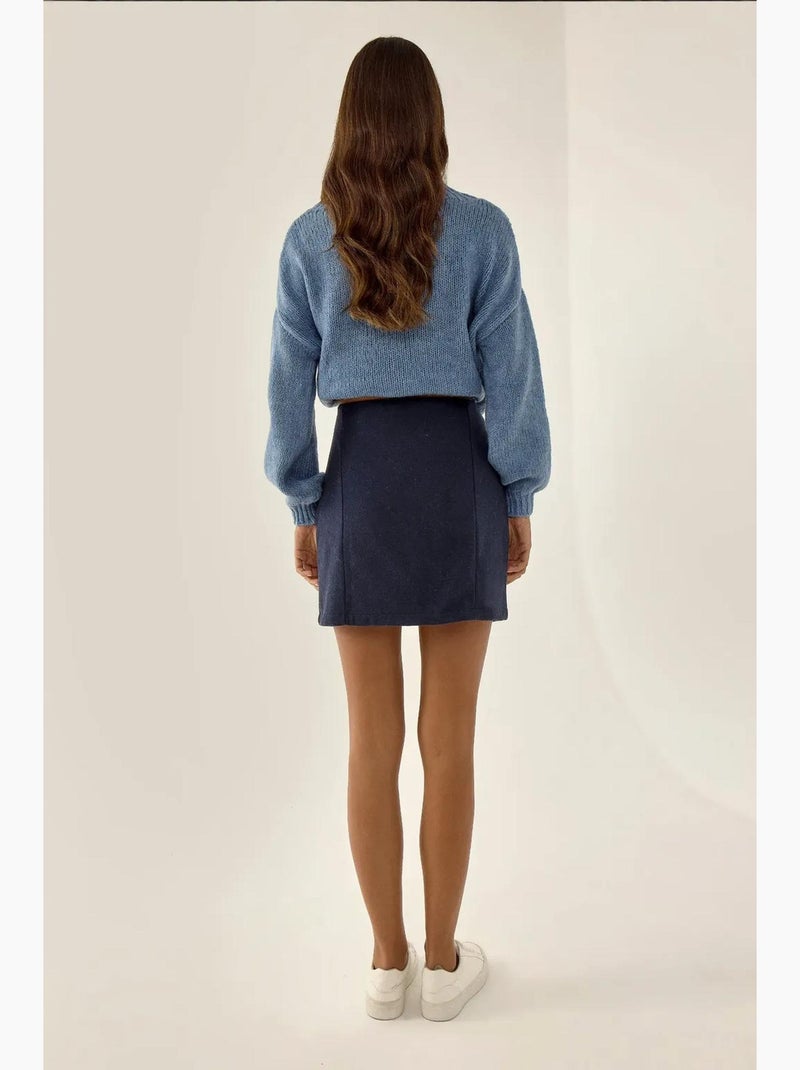 Mini-jupe taille haute hiccup Bleu - Kiabi