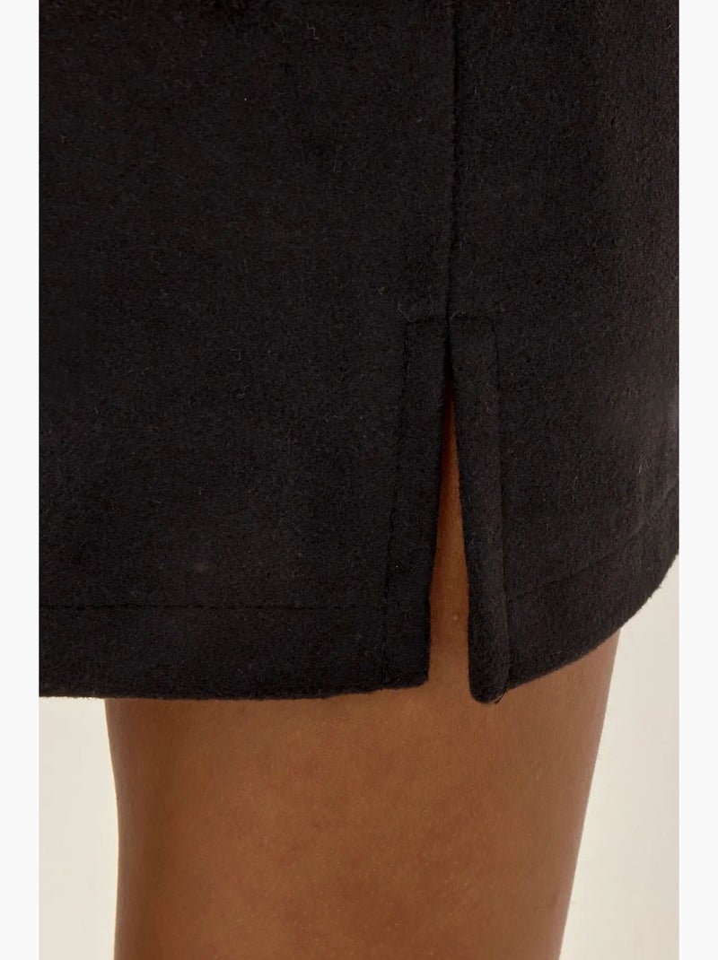 Mini-jupe taille haute hiccup Noir - Kiabi