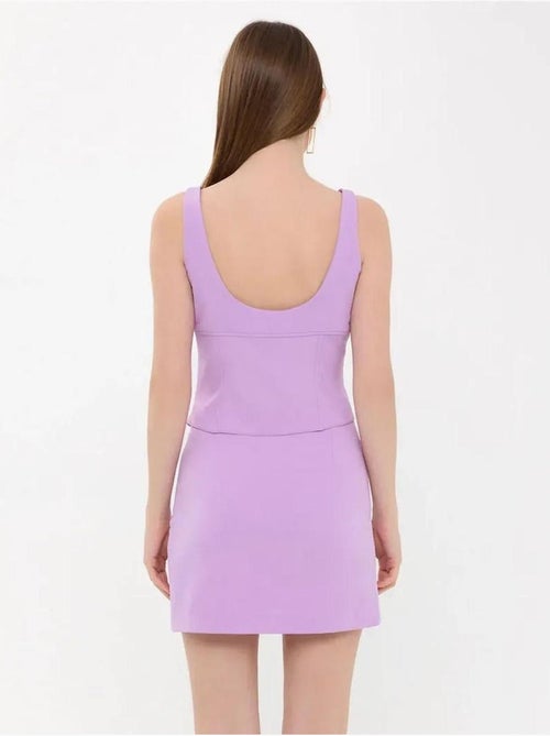 Mini-jupe tissée taille haute avec détail nœud - Kiabi Mini-jupe tissée taille haute avec détail nœud - Kiabi