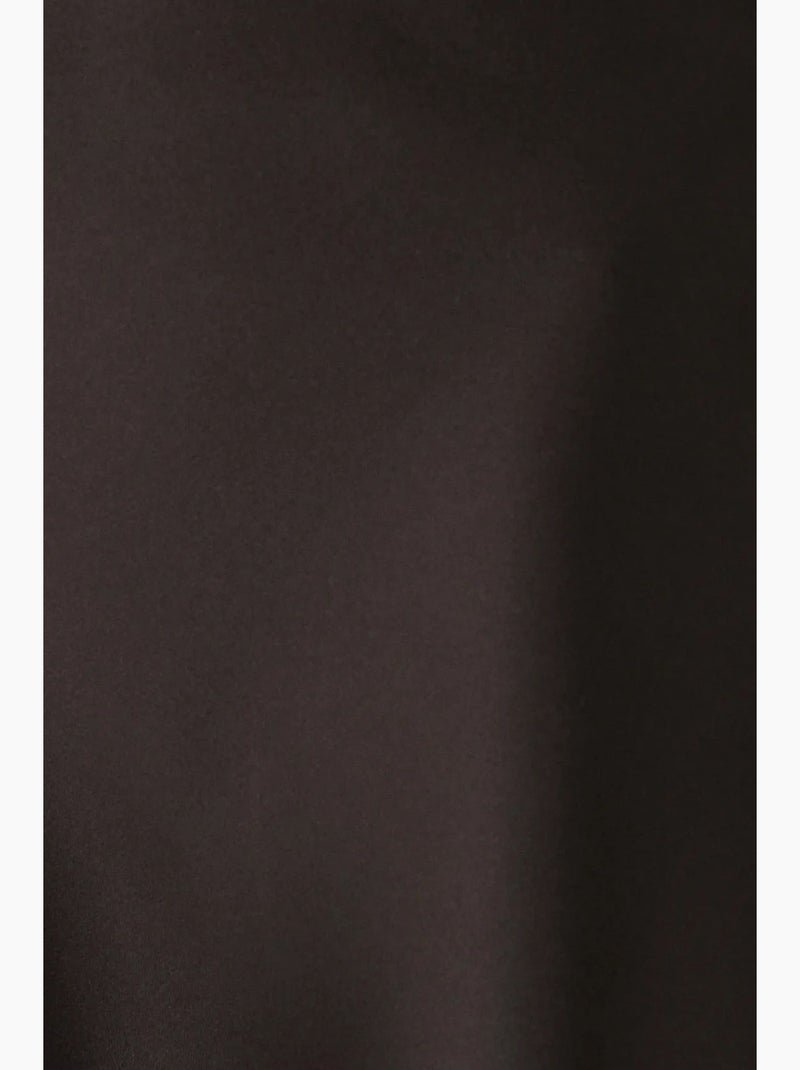 Mini-jupe unie en satin hiccup Noir - Kiabi