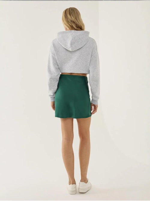 Mini-jupe unie en satin - Kiabi