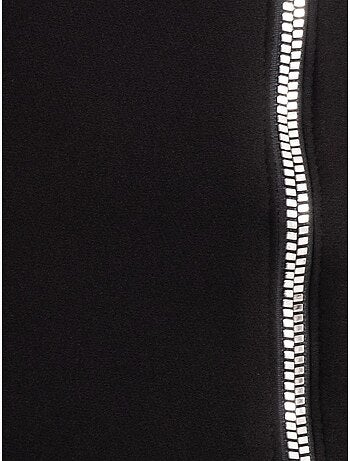 Mini-jupe zippée taille mi-haute