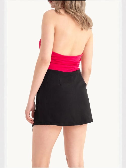 Mini-jupe zippée taille mi-haute - Kiabi Mini-jupe zippée taille mi-haute - Kiabi