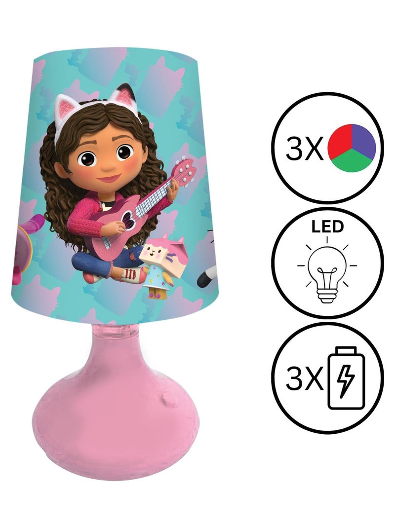 Mini lampe de chevet veilleuse sans fil Gabby et la Maison Magique Rose - Kiabi