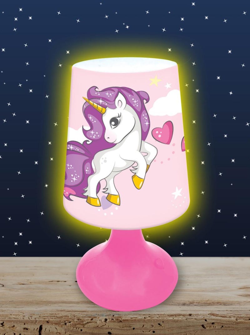 Mini lampe de chevet veilleuse sans fil Licorne Rose - Kiabi