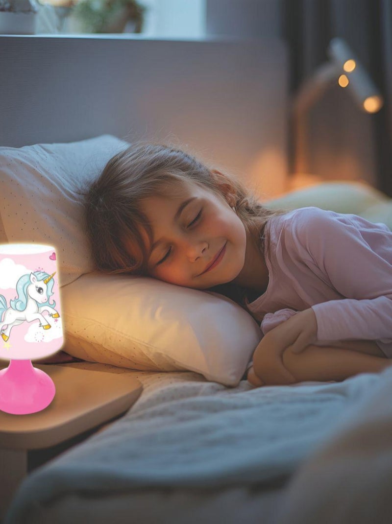 Mini lampe de chevet veilleuse sans fil Licorne Rose - Kiabi