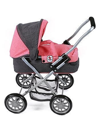 Mini landau à câlins SMARTY, anthracite-rose pour poupée