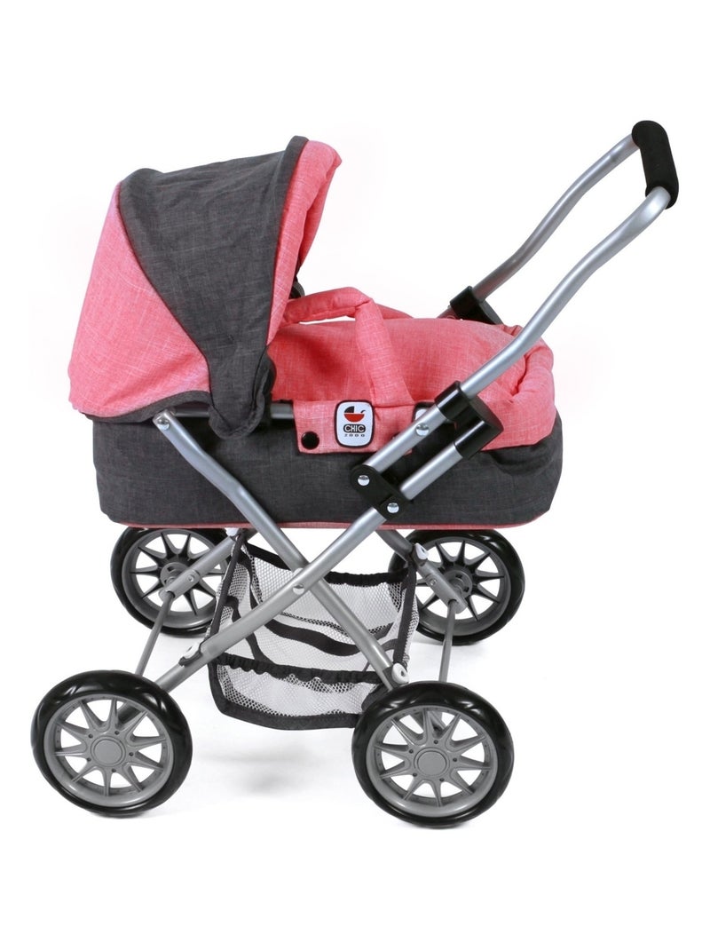 Mini landau à câlins SMARTY, anthracite-rose pour poupée Gris - Kiabi