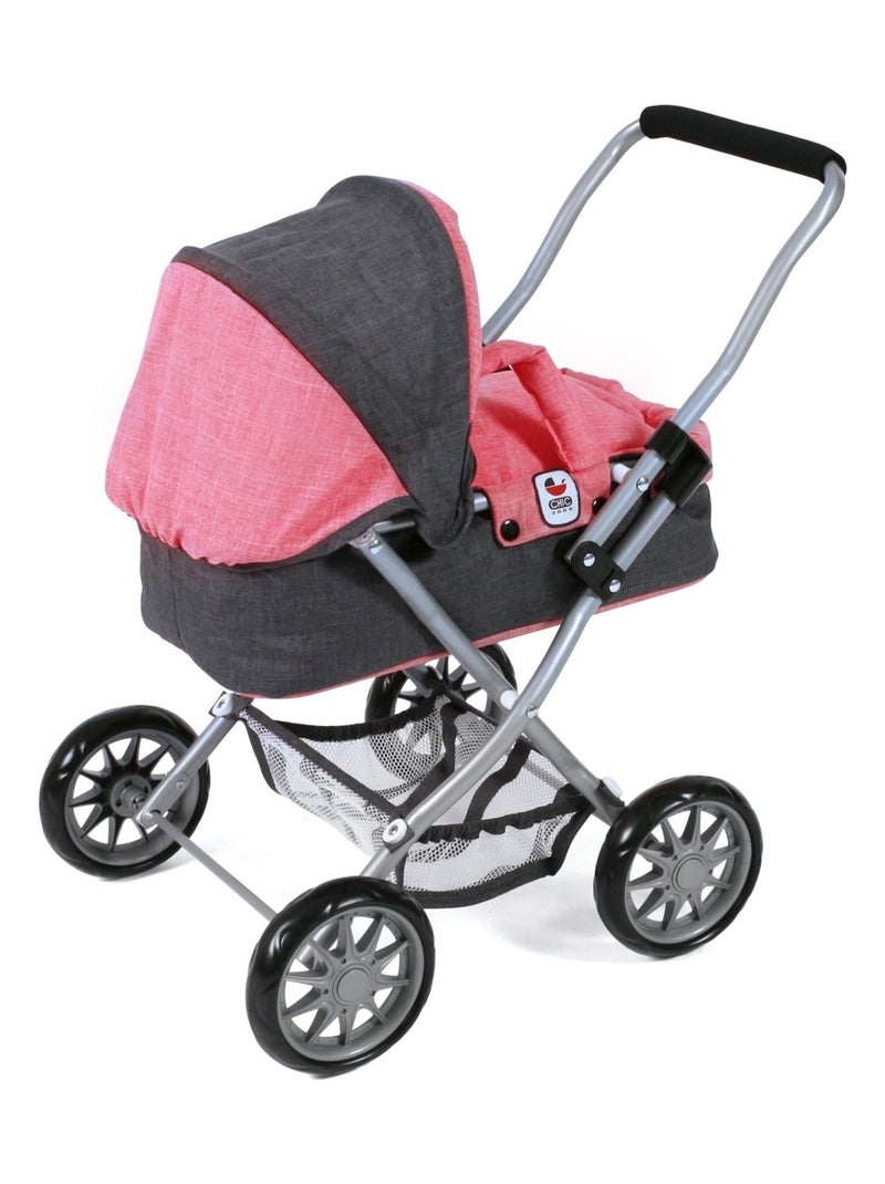 Mini landau à câlins SMARTY, anthracite-rose pour poupée Gris - Kiabi