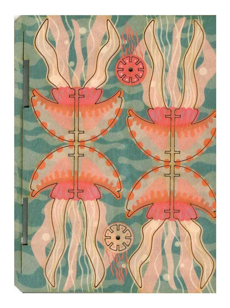 Mini maquette méduse 3D en bois à monter - Pirouette Cacahouète N/A - Kiabi