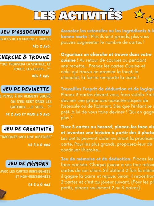 Mini-mondy - 90 cartes Cuisine - langage - Kiabi