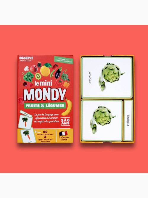 Mini-mondy - 90 cartes Fruits & Légumes - langage - Kiabi