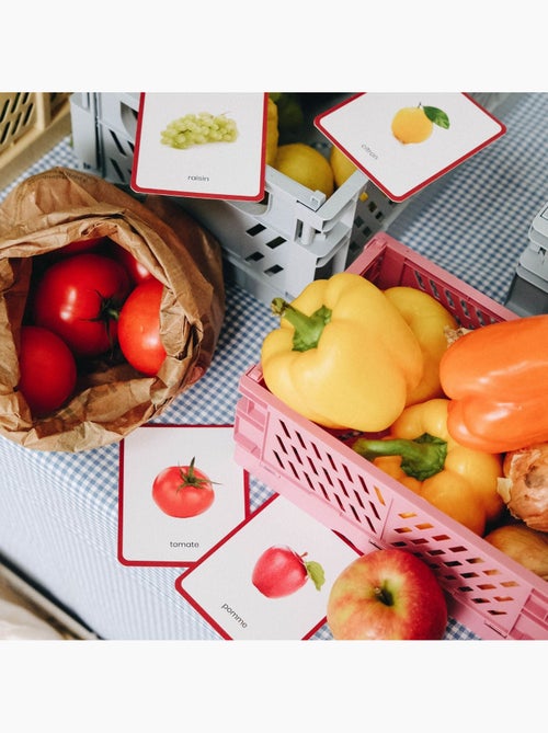 Mini-mondy - 90 cartes Fruits & Légumes - langage - Kiabi