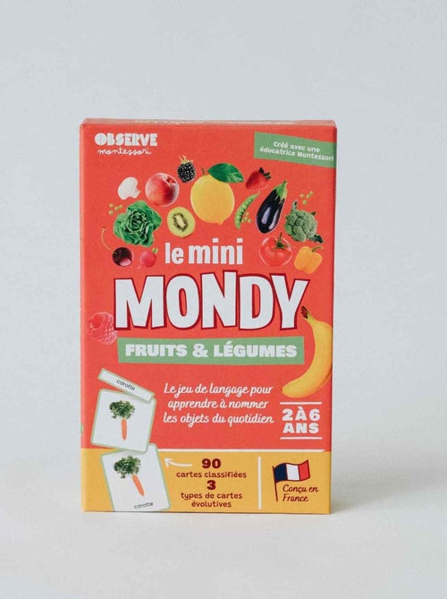 Mini-mondy - 90 cartes Fruits & Légumes - langage - Kiabi