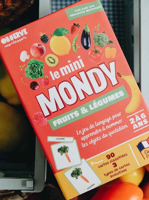 Mini-mondy - 90 cartes Fruits & Légumes - langage - Kiabi