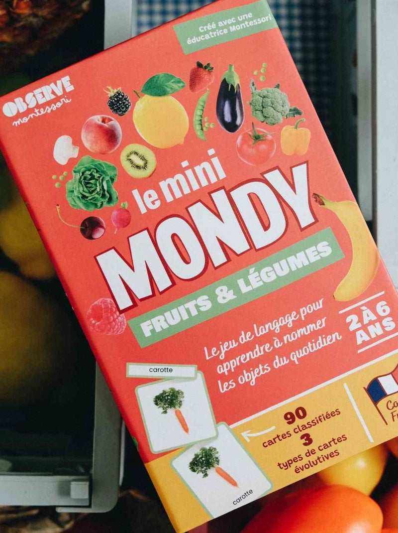 Mini-mondy - 90 cartes Fruits & Légumes - langage N/A - Kiabi