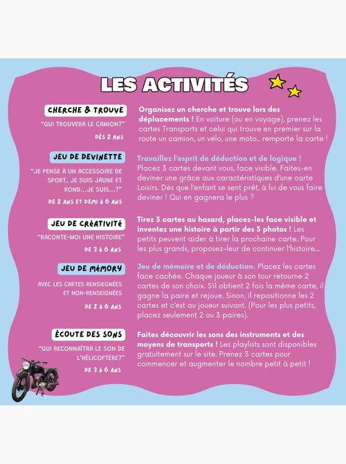 Mini-mondy - 90 cartes loisirs - langage - Kiabi