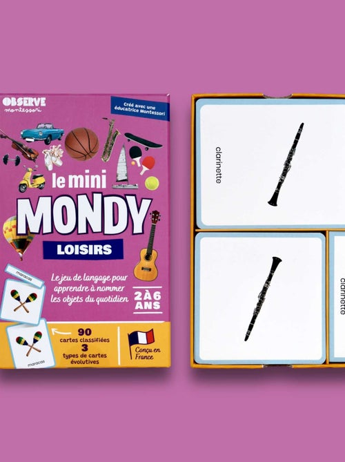 Mini-mondy - 90 cartes loisirs - langage - Kiabi