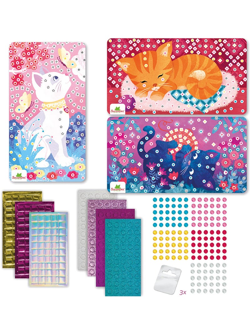 Mini mosaïques Chats Rose - Kiabi