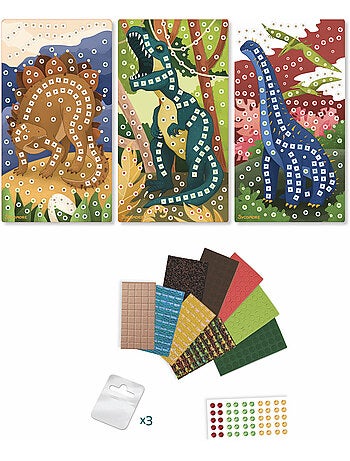 Mini mosaïques dinosaures