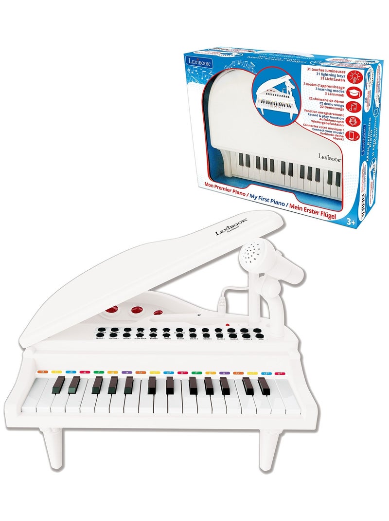 Mini piano à queue électronique avec micro Blanc - Kiabi