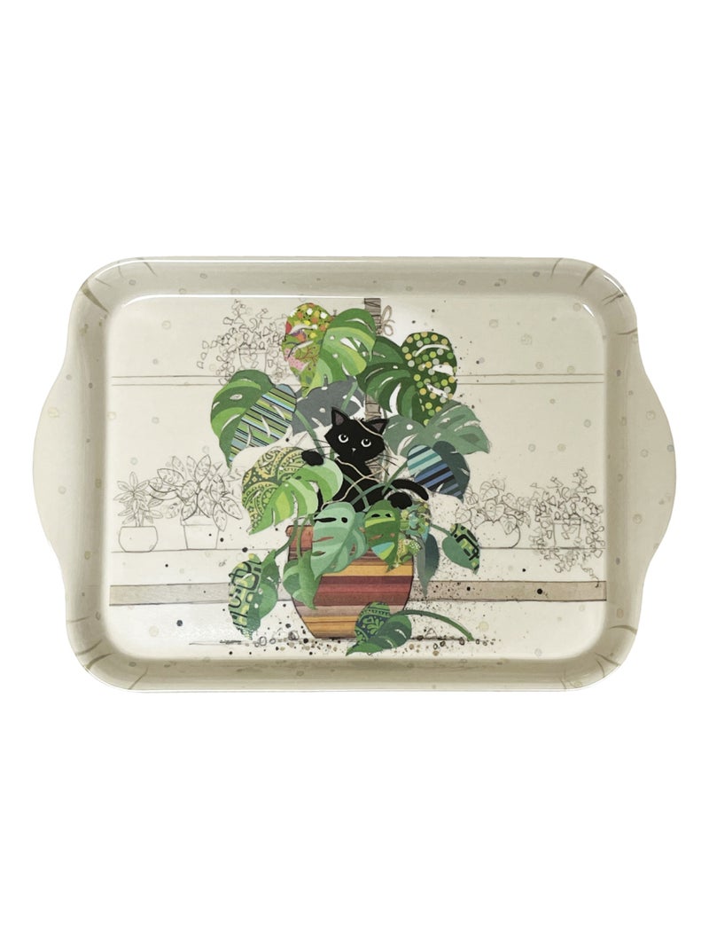 Mini plateau chaton monstera Beige - Kiabi