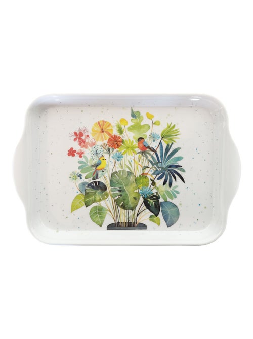 Mini plateau en mélamine oiseaux et plantes colorées - Kiabi