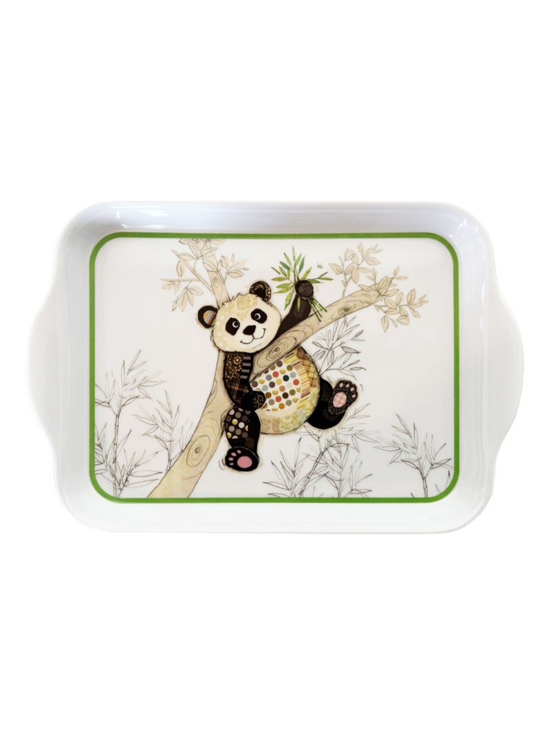 Mini plateau en mélamine panda Kook Blanc - Kiabi