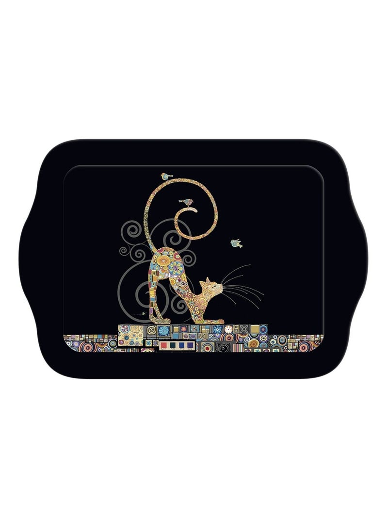 Mini plateau noir rectangulaire BUG ART JEWELS - Chat Klimt Noir - Kiabi
