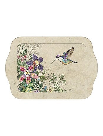 Mini plateau rectangulaire beige le Colibri