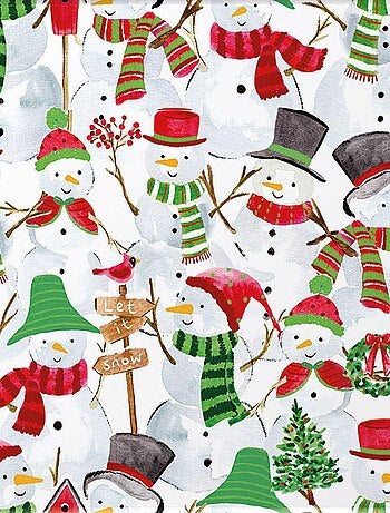 Mini plateau rectangulaire bonhommes de neige