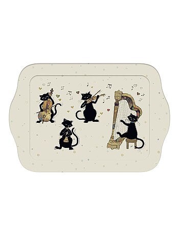 Mini plateau rectangulaire Chats musiciens