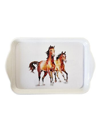 Mini plateau rectangulaire chevaux