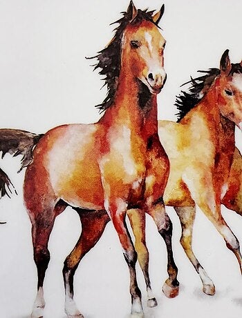 Mini plateau rectangulaire chevaux