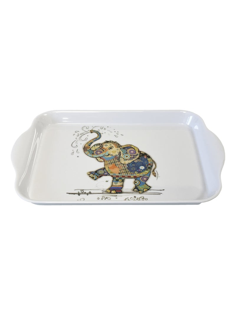 Mini plateau rectangulaire éléphant Blanc - Kiabi