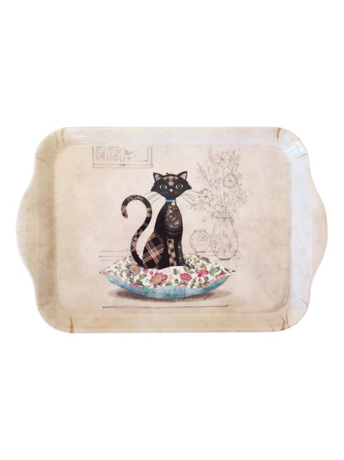 Mini plateau rectangulaire le chat noir - Kiabi