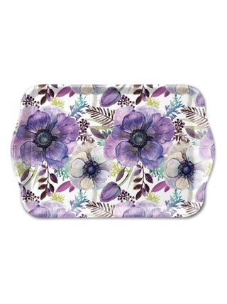 Mini plateau rectangulaire motif floral rêve pourpre