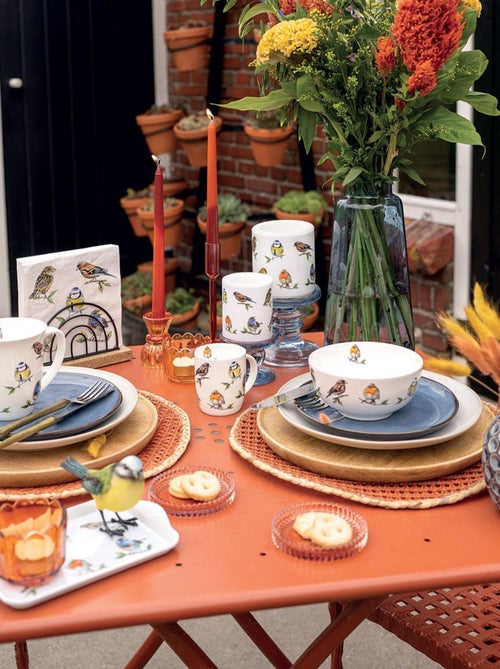 Mini plateau rectangulaire oiseaux - Kiabi