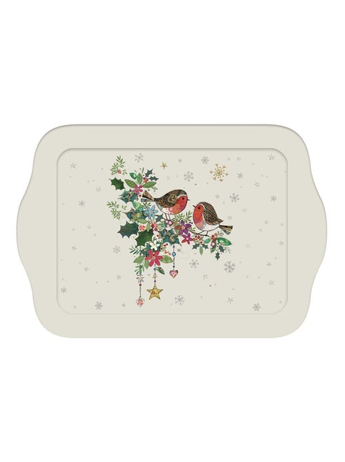 Mini plateau rectangulaire OISEAUX thème Noël - Kiabi