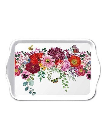 Mini plateau vide poche rectangulaire Bordure Fleurie