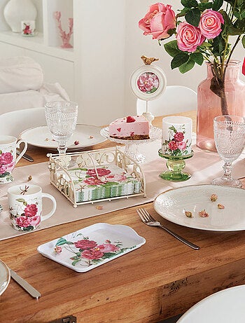 Mini plateau vide poche rectangulaire floral