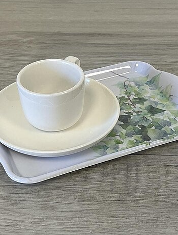 Mini plateau vide poche rectangulaire hedera blanc