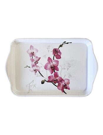 Mini plateau vide poche rectangulaire orchidée