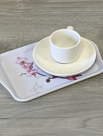 Mini plateau vide poche rectangulaire orchidée