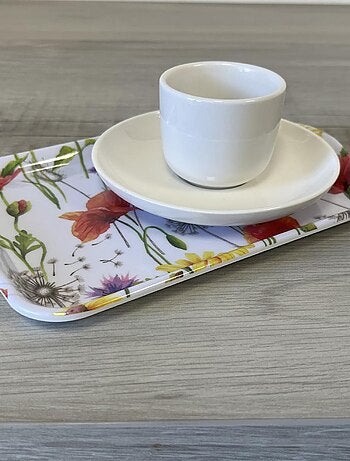 Mini plateau vide poche rectangulaire Prairie de coquelicots